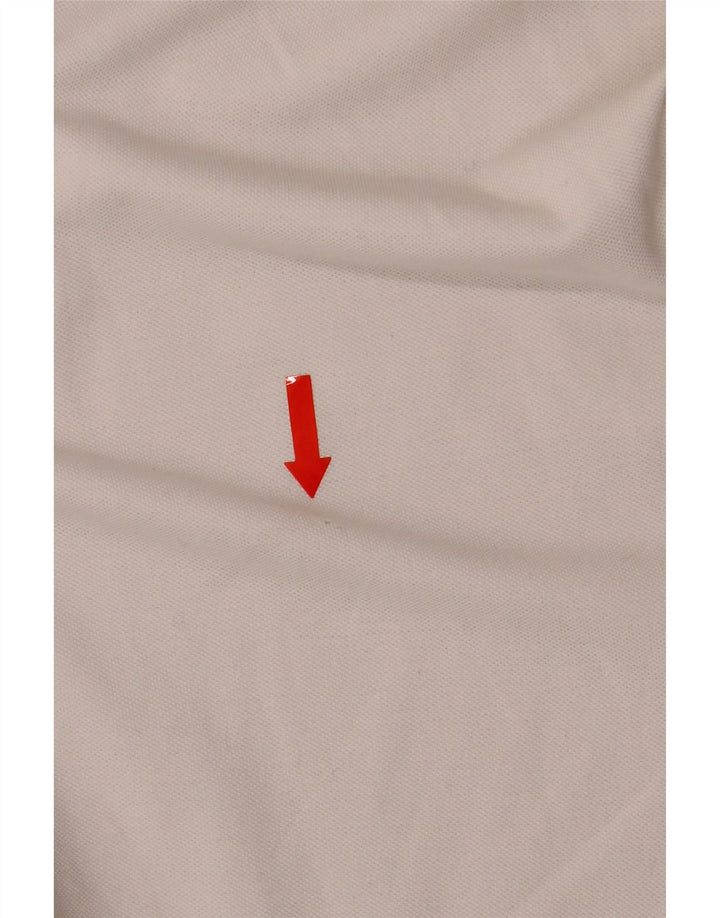 Męska koszulka polo z długim rękawem Kappa, średnia biała bawełna
