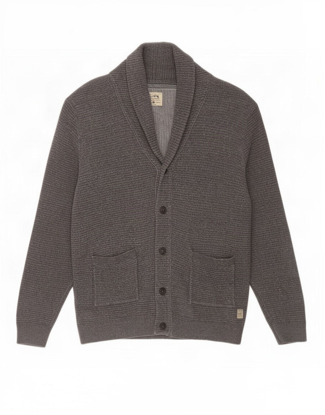 Męski sweter kardigan Jack & Jones, duży, szary, bawełniany
