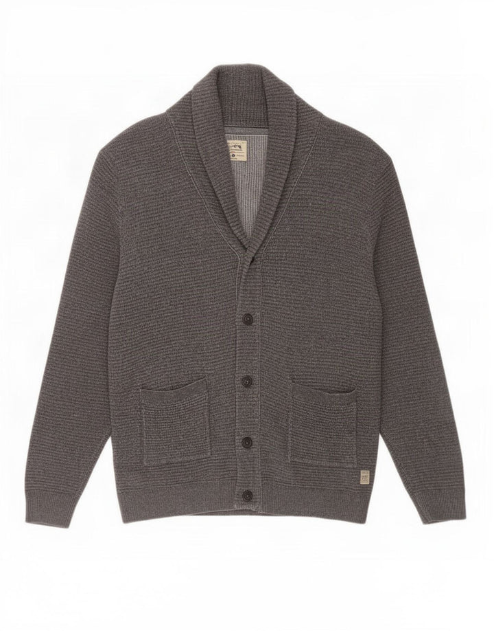 Męski sweter kardigan Jack & Jones, duży, szary, bawełniany