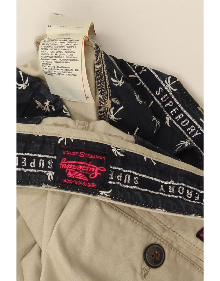 Damskie spodenki Chino Superdry W30 Średni beż, bawełna