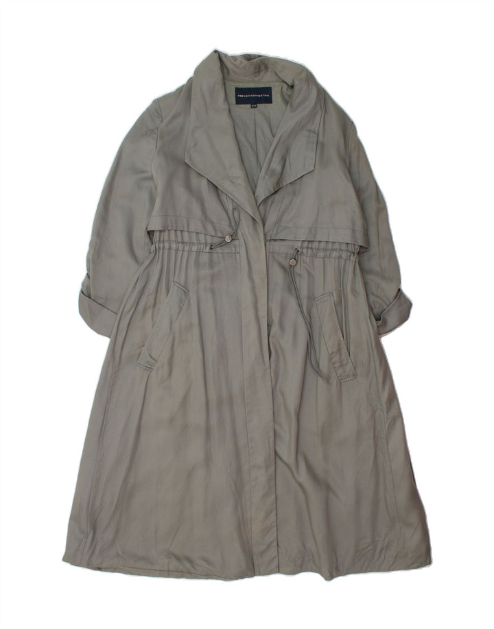 FRENCH CONNECTION Womens Oversized Overcoat UK 10 Small Grey Lyocell Vintage French Connection and Second-Hand French Connection from Messina Hembry 
