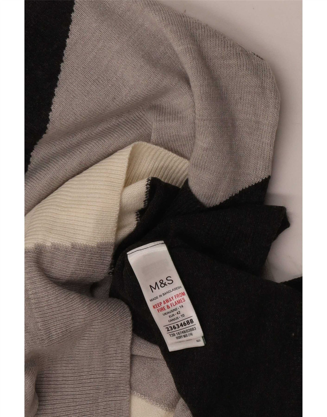 Marks & Spencer Damski sweter z okrągłym dekoltem, UK 14, duży, wielokolorowy