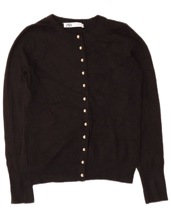 Sweter damski Zara Cardigan UK 10 Small Black Wiskoza