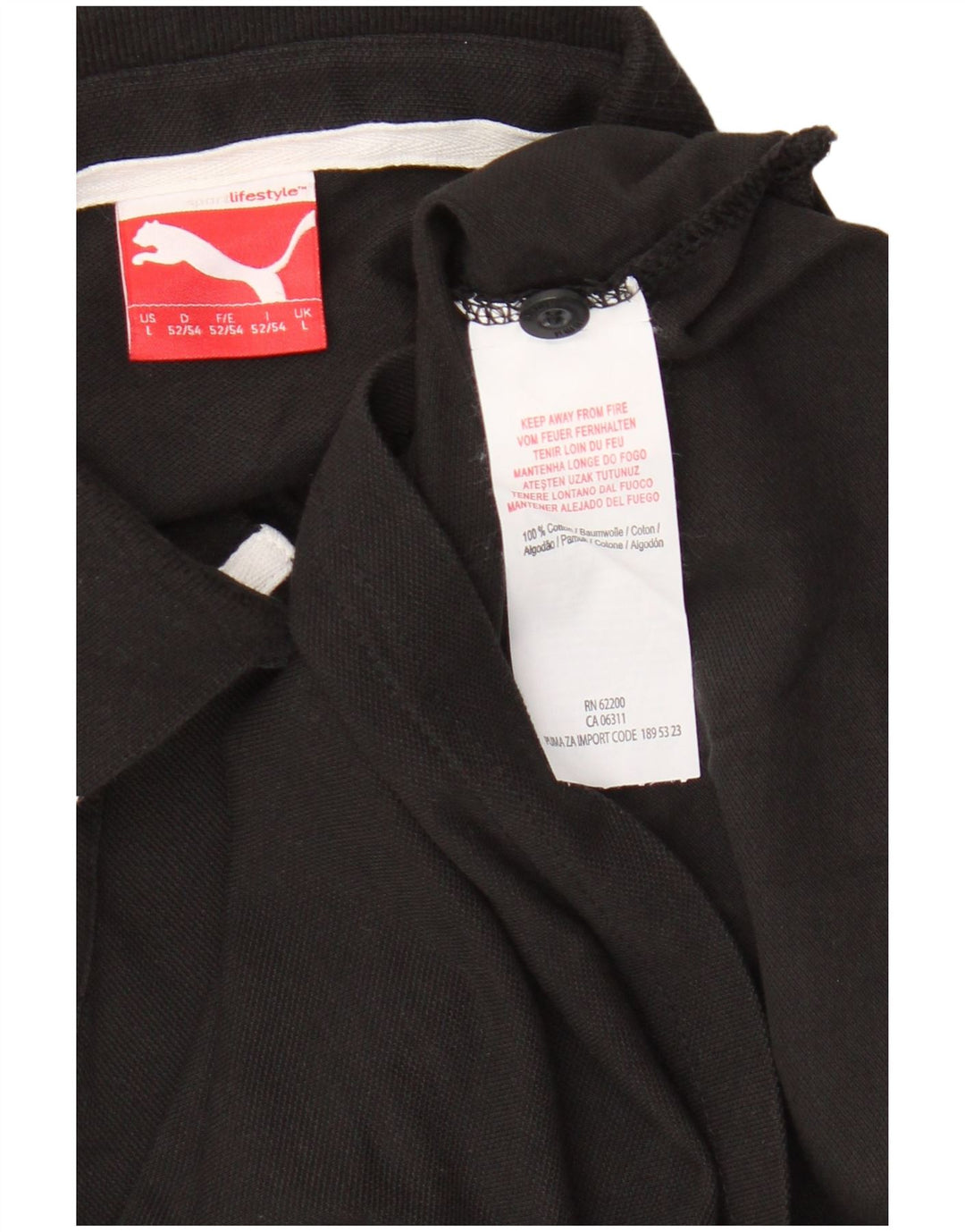 Męska koszulka polo Puma, duża, czarna, bawełniana