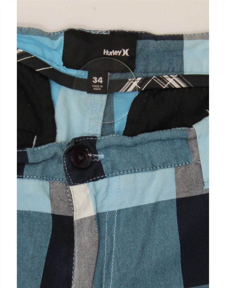 Męskie spodenki chino Hurley W34 w dużą wielokolorową kratę