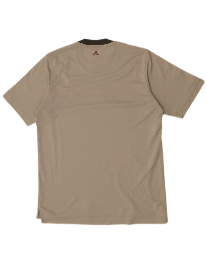 Adidas Męska koszulka Top Medium Beige Colourblock Poliester