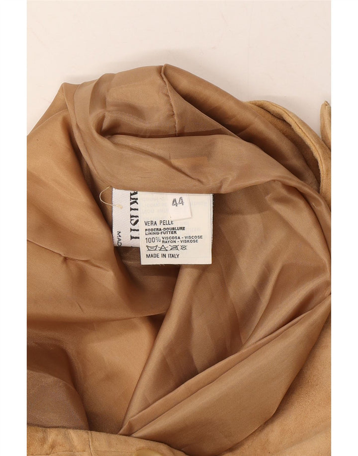 VINTAGE Womens Suede Wrap Skirt IT 44 Medium W30 Brown Leather Vintage Vintage and Second-Hand Vintage from Messina Hembry 