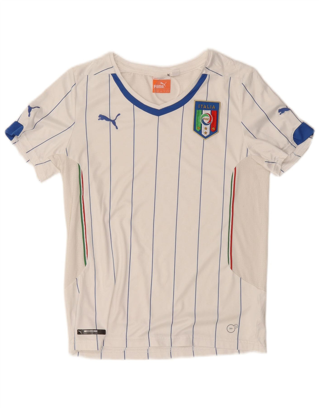 T-shirt chłopięcy PUMA Italia, 11-12 lat, poliester w białe paski