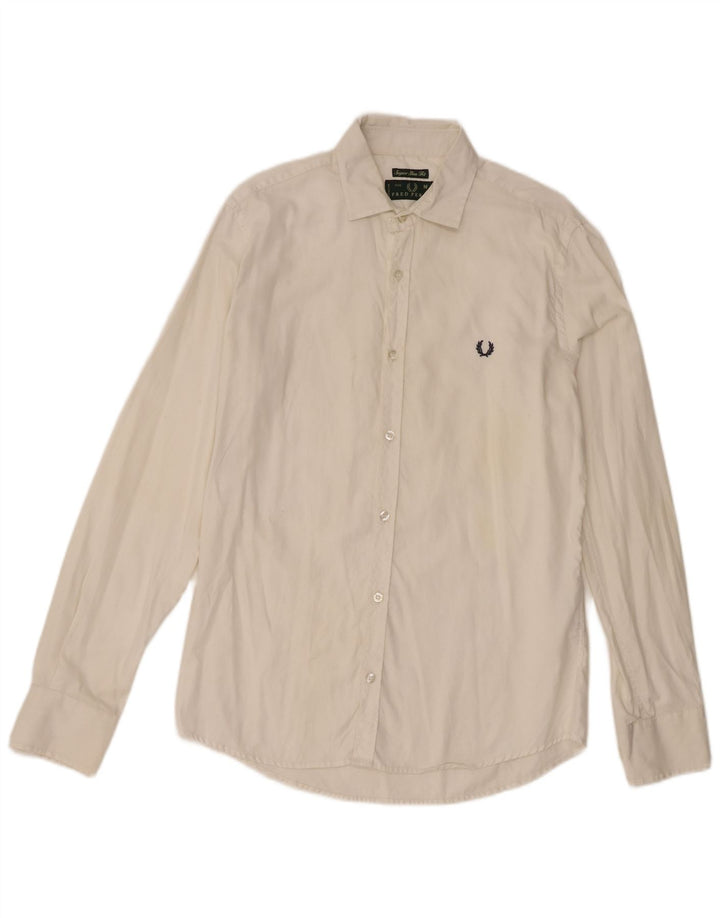 Koszula męska Fred Perry Extra Slim Fit, średnia biała bawełna