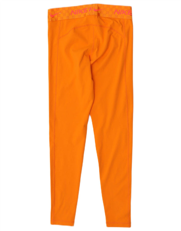 Damskie legginsy Nike Dri Fit Graphic UK 12, średni pomarańczowy poliester