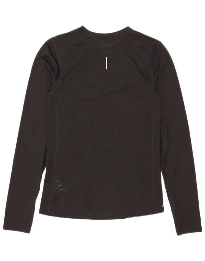 Męska koszulka Nike Dri Fit z długim rękawem, mała, czarna, poliestrowa
