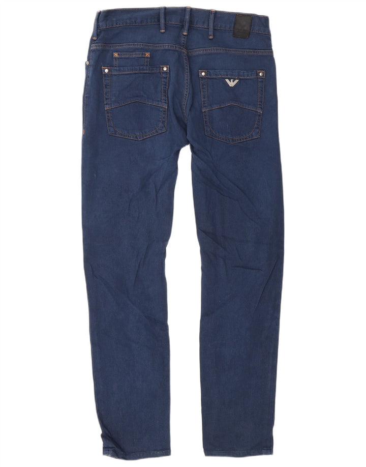 Męskie jeansy Armani Slim W31 L30 Niebieskie bawełniane