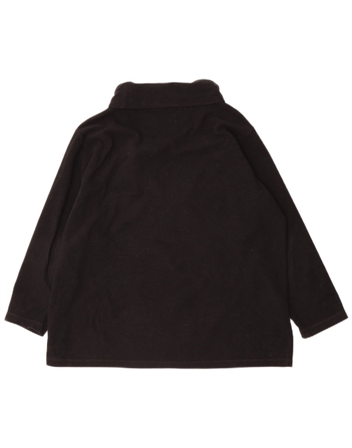 Marks & Spencer Damski sweter oversize z polaru UK 18 XL, czarny poliester