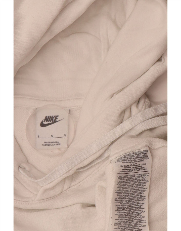 Męski sweter z kapturem Nike, duży, biały, bawełniany