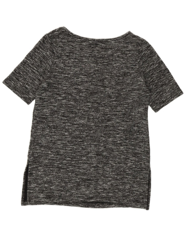 Damska koszulka Benetton Longline Top UK 14 Medium Black Flecked