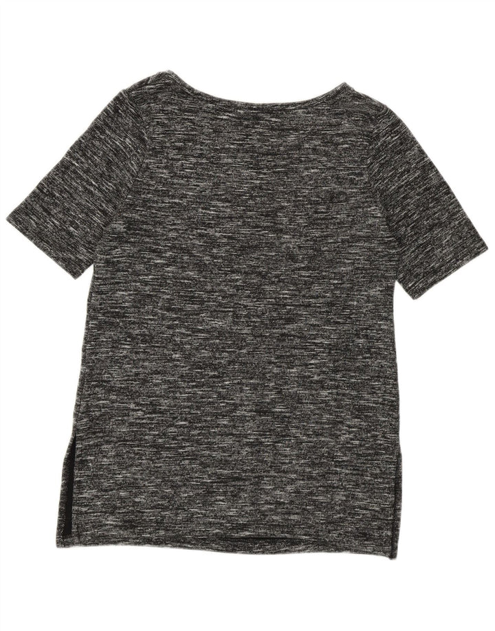 Damska koszulka Benetton Longline Top UK 14 Medium Black Flecked