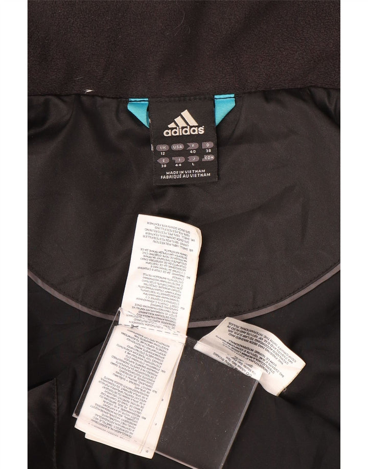 Damski płaszcz Adidas Adidas UK 12, średni czarny poliester