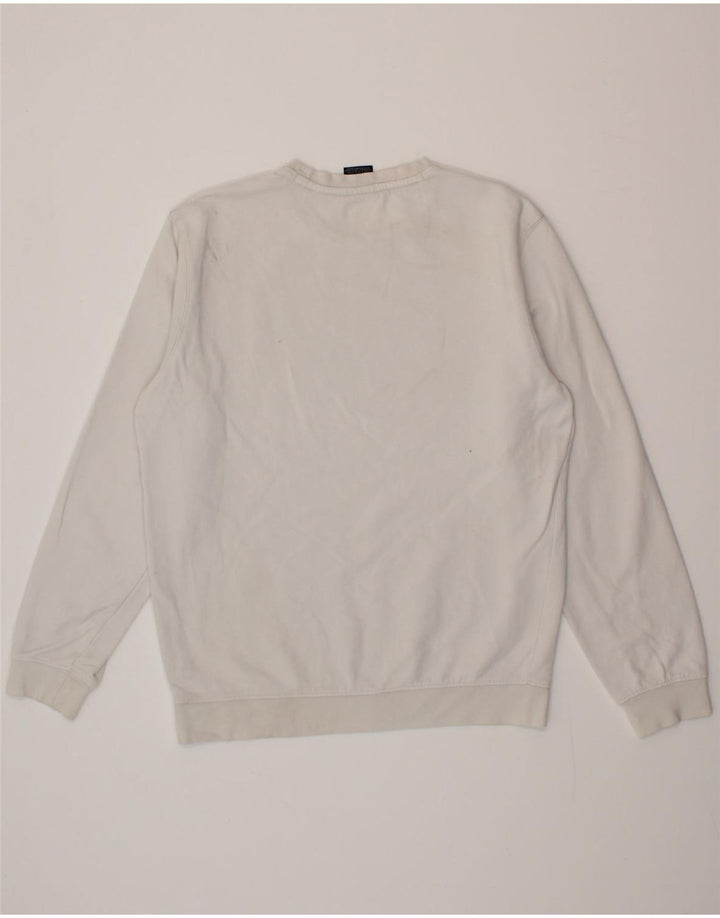 CHAMPION Mens Sweatshirt Jumper Large White Cotton Vintage Champion and Second-Hand Champion from Messina Hembry 