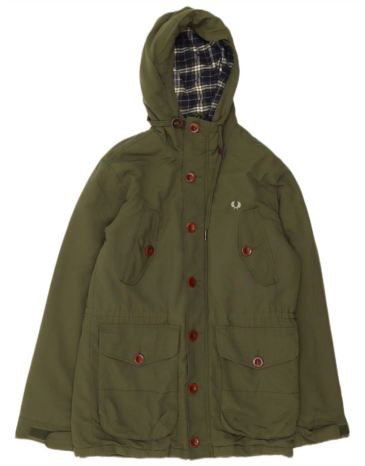 Męska kurtka parka z kapturem FRED PERRY UK 34 XS Khaki