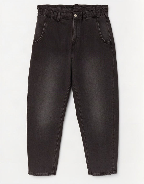 Damskie jeansy Zara Crop z wysokim stanem EU 36 XS W26 L24 Czarna bawełna