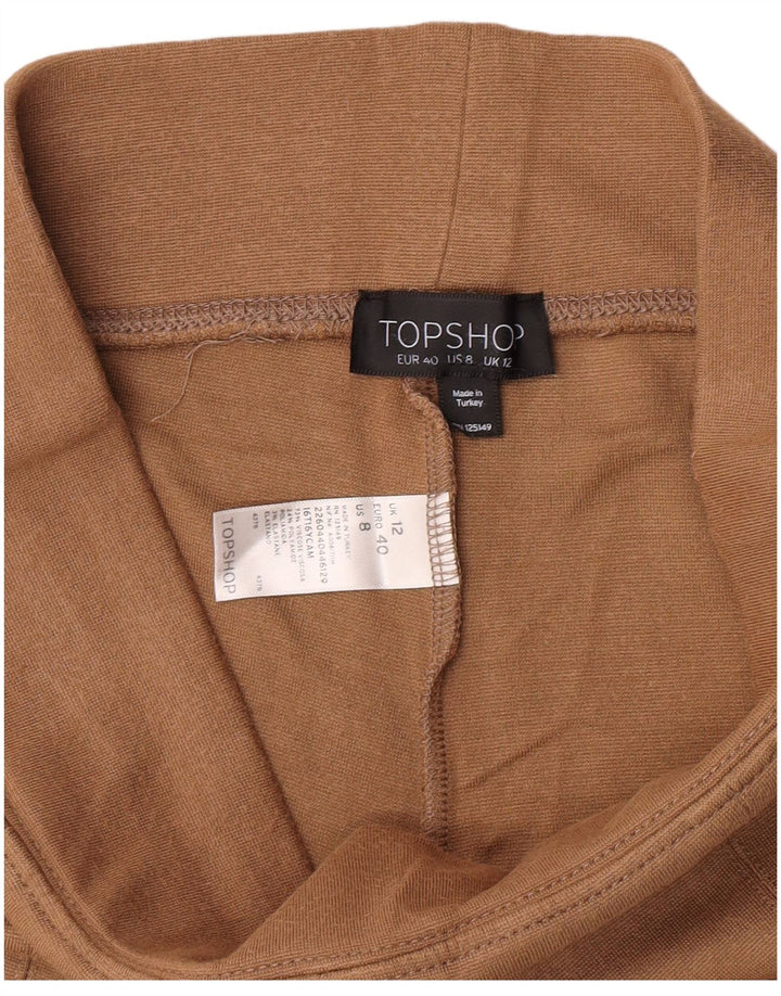 Legginsy damskie Topshop UK 12 Średni brązowy wiskoza