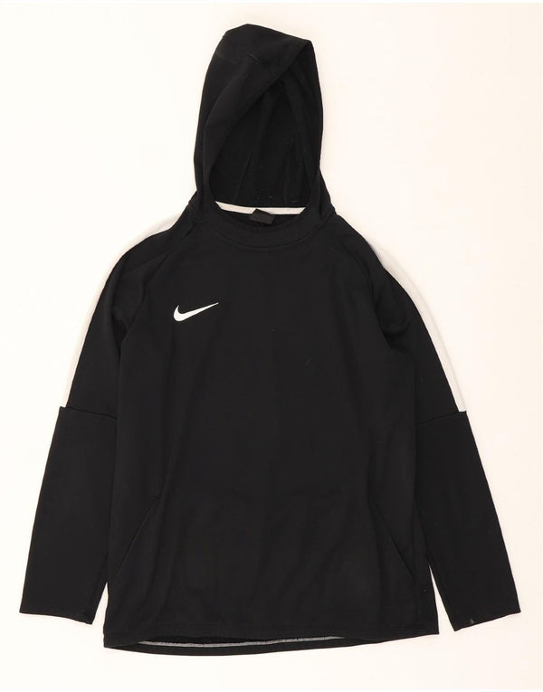 Męski sweter z kapturem NIKE Dri Fit, duży, czarny poliester z blokami kolorów