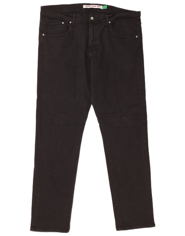 Carrera Męskie 717 Slim Jeans W38 L32 Czarna bawełna