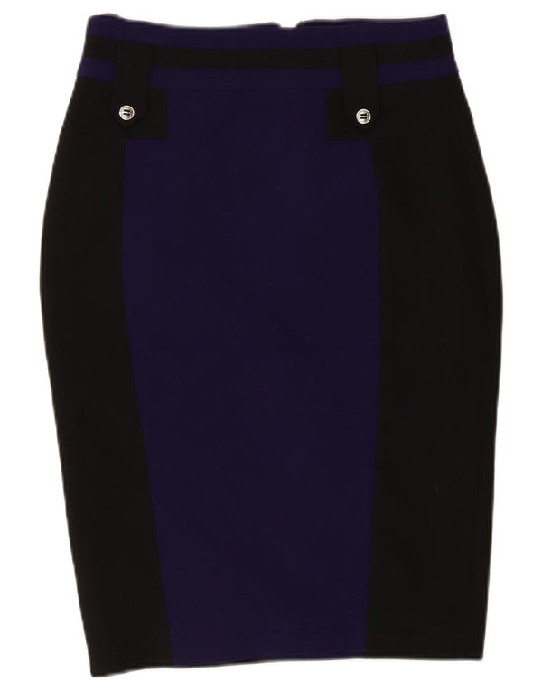 Karen Millen Damska spódnica ołówkowa UK 12 Medium W28 Czarny blok kolorów