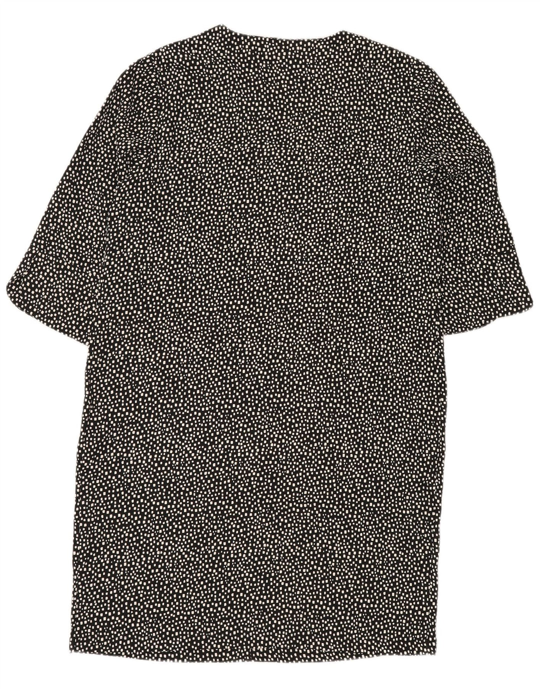 MARKS & SPENCER Damska sukienka typu shift UK 14, duży, czarny, geometryczny poliester