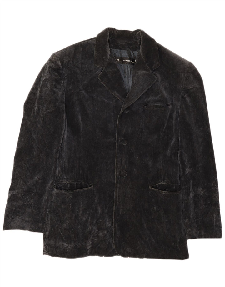 Aksamitna marynarka męska CALUGI E GIANNELLI IT 52 XL granatowa