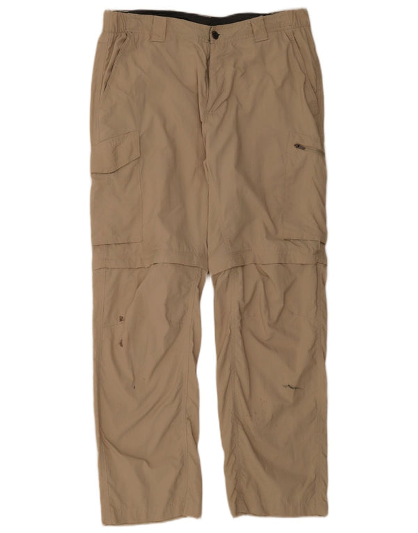 Męskie spodnie cargo Columbia Straight W34 L30 Beżowy nylon