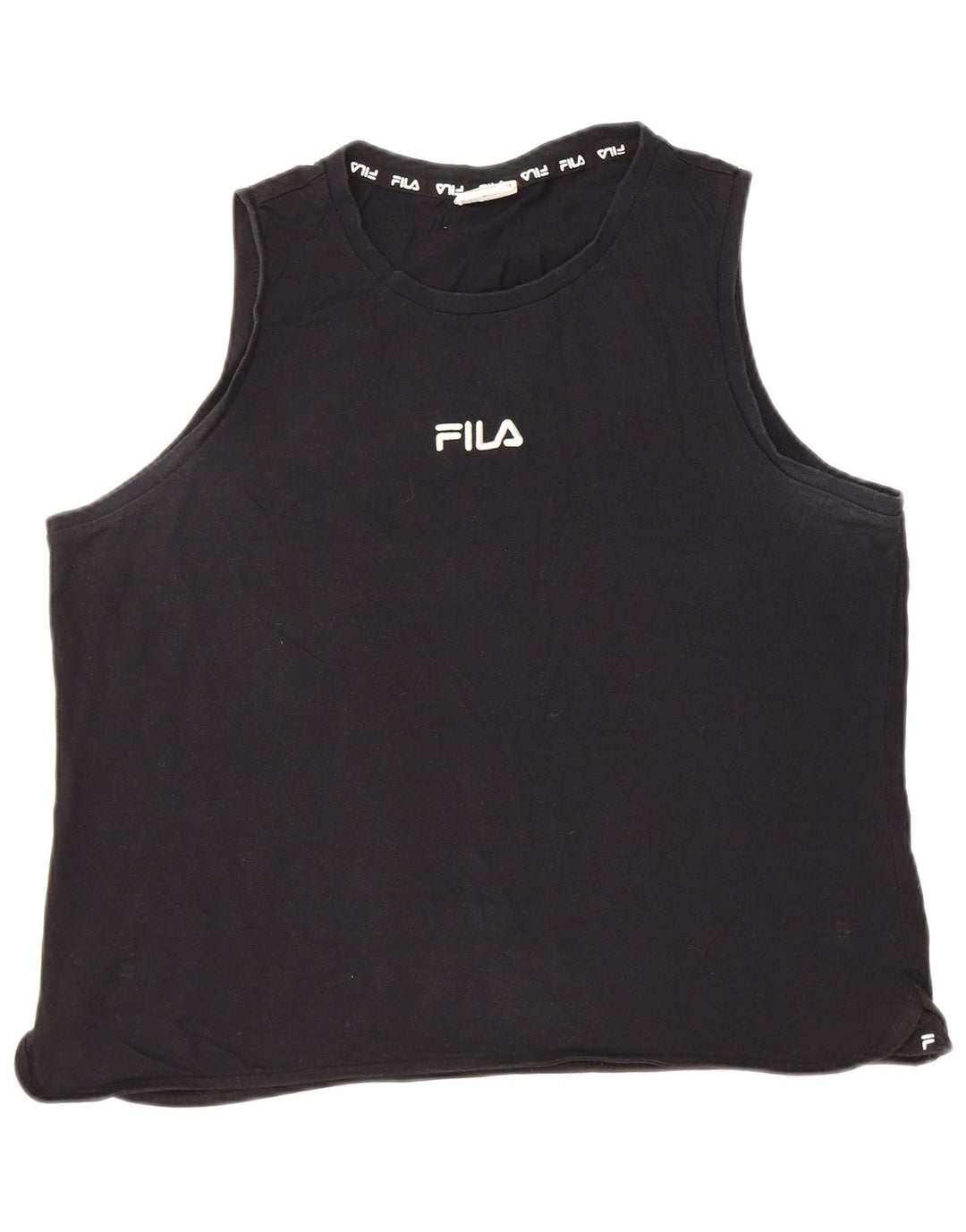 Top damski Fila Vest UK 18 XL, czarny, bawełniany
