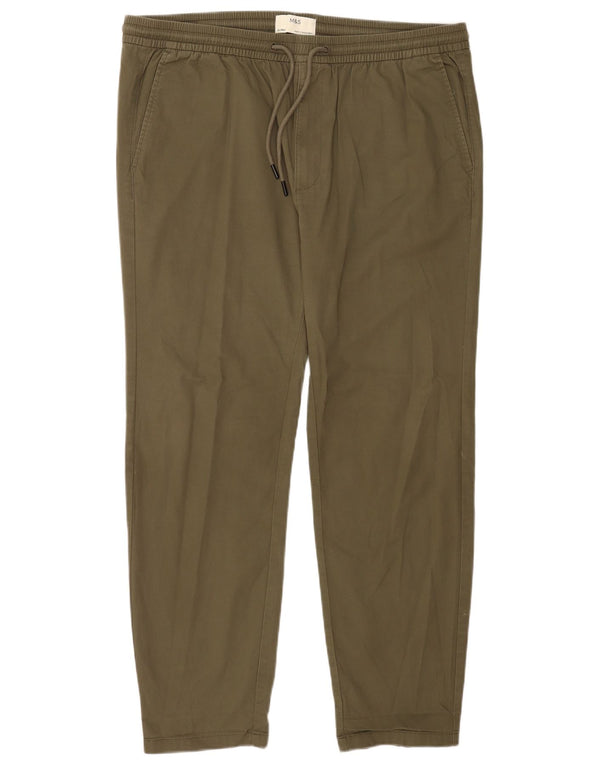 Marks & Spencer Męskie zwężane spodnie XL W38 L29, bawełna khaki