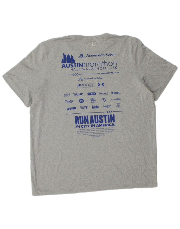 Męski t-shirt z grafiką UNDER ARMOUR Heat Gear, średnioszary