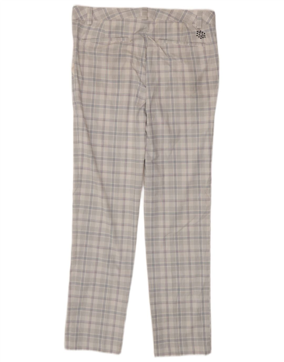 Męskie spodnie typu slim chino PUMA W34 L34, poliester w białą kratkę