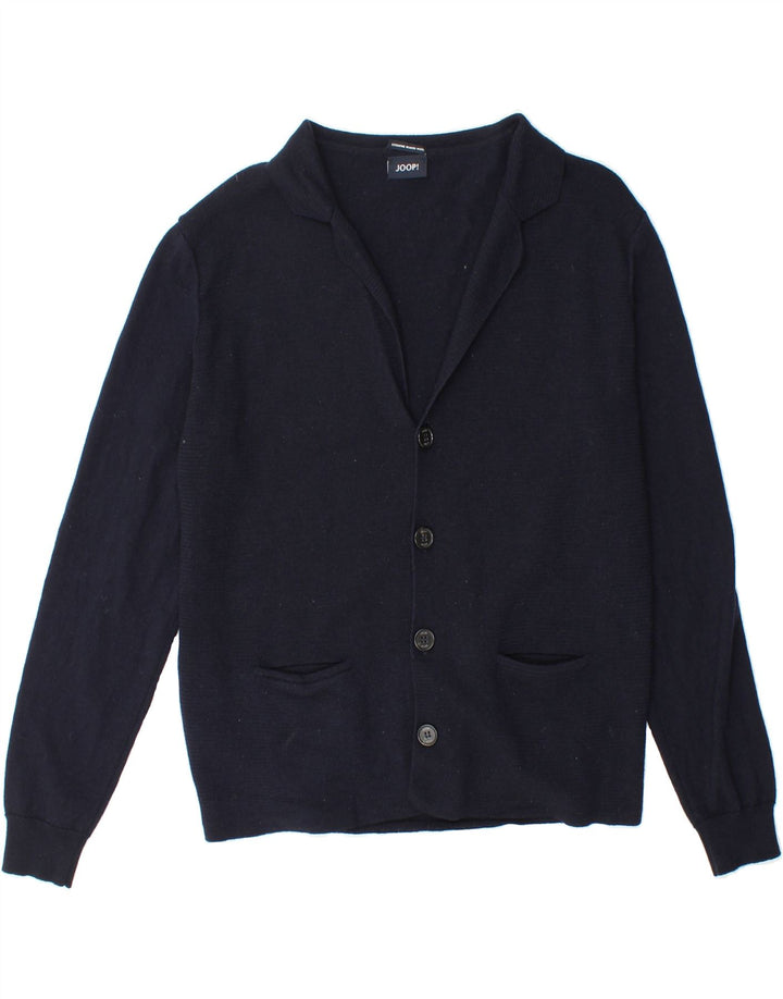 JOOP Womens Cardigan Sweater UK 14 Large Navy Blue Vintage Joop and Second-Hand Joop from Messina Hembry 
