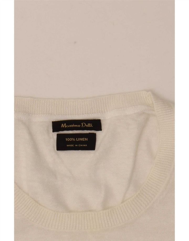 Damski sweter Massimo Dutti z okrągłym dekoltem UK 16, duże białe paski