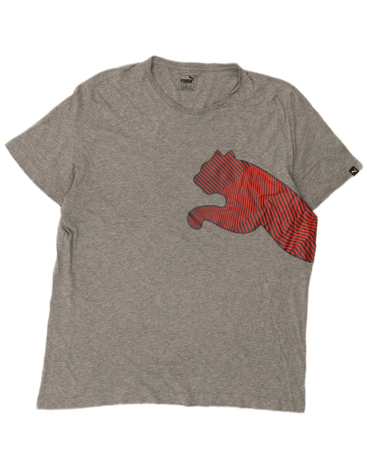 Męski T-shirt z grafiką Puma Top 2XL Szary nakrapiany