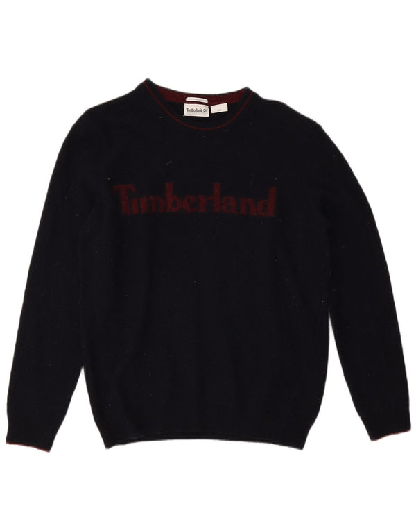 Damski sweter Timberland z graficznym wycięciem pod szyją, UK 14, średni granatowy