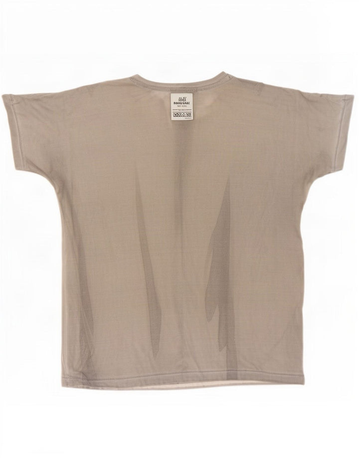 Męski T-shirt Diesel z grafiką, duży, szary, bawełniany