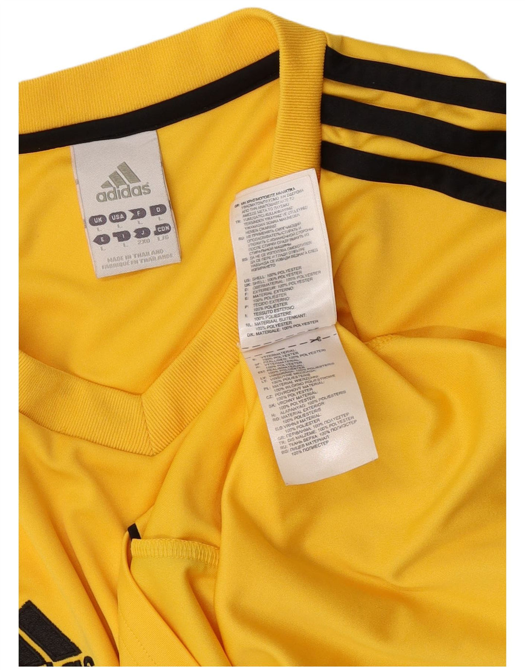 Adidas Męska koszulka Climalite Top, duża, żółta, poliestrowa