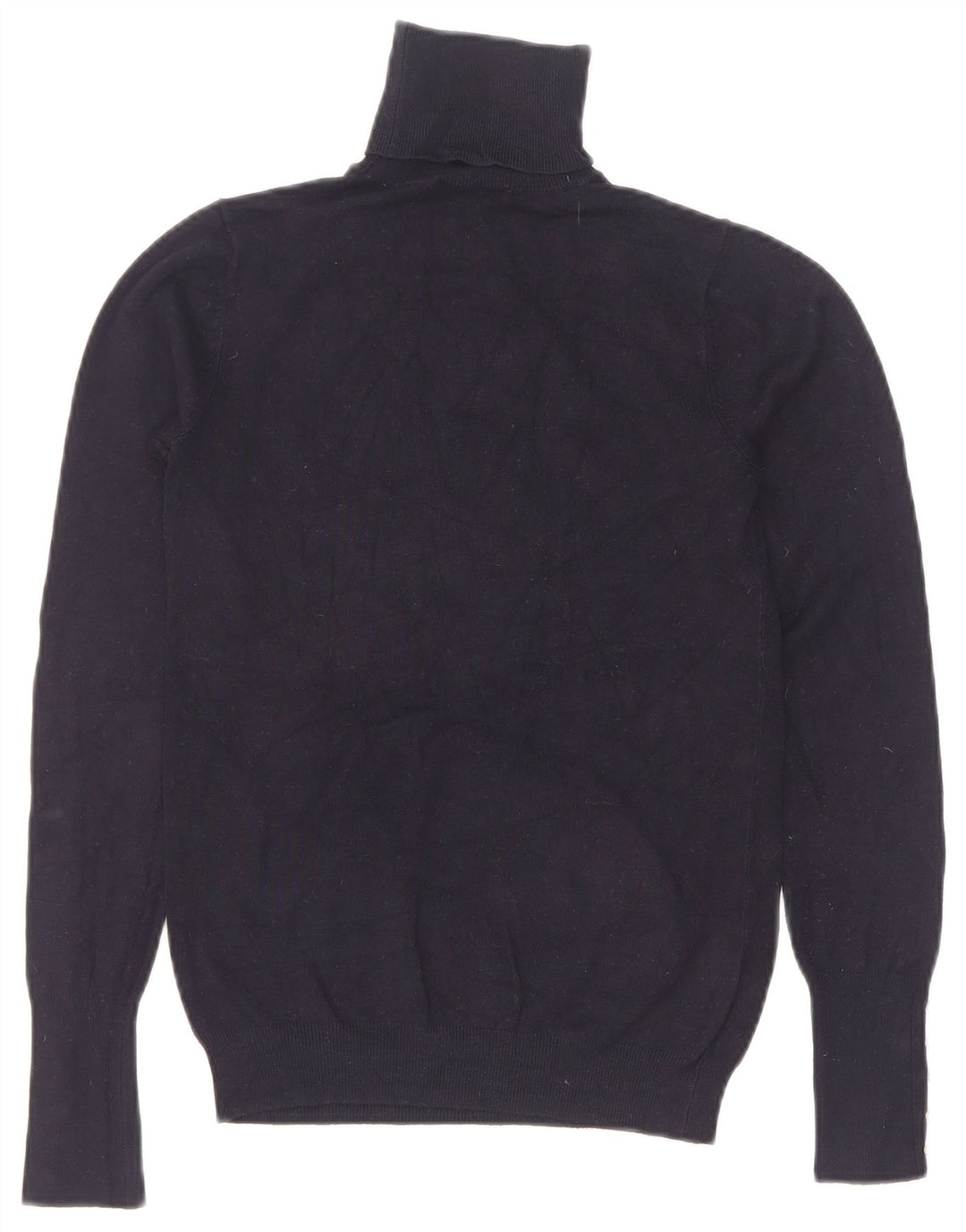 Sweter damski Zara z wywijanym dekoltem UK 8, mały, granatowy