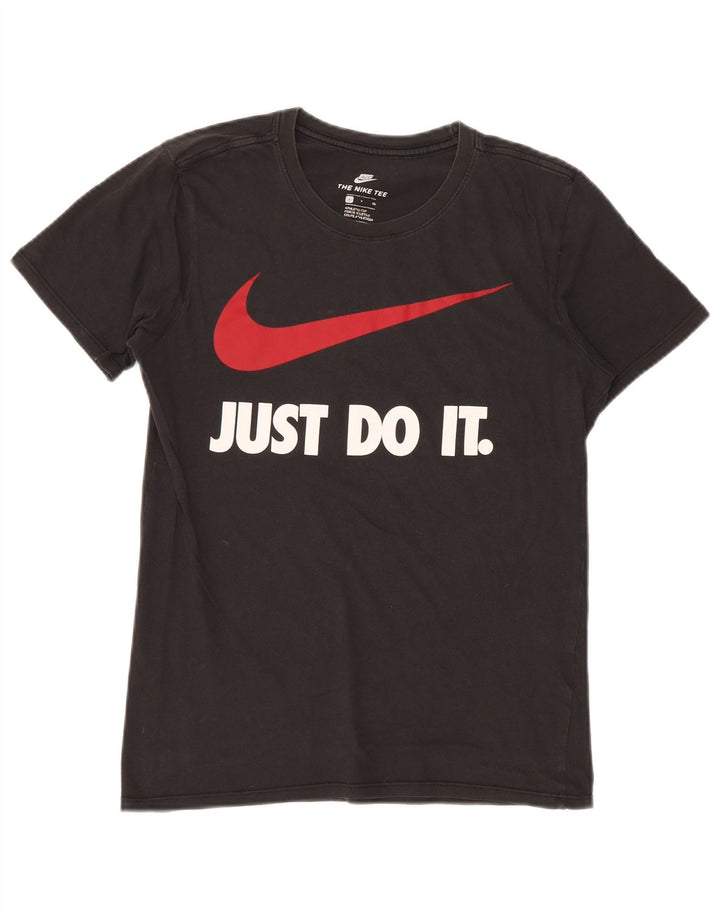 Męski T-shirt NIKE o sportowym kroju z grafiką, mały, czarny