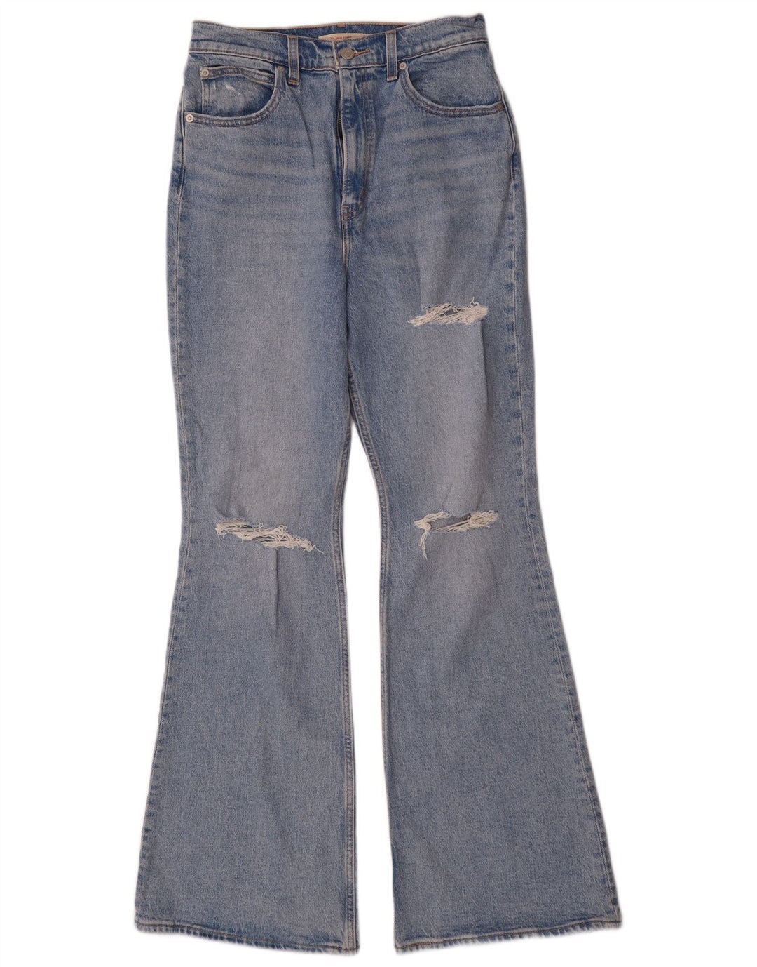Damskie jeansy Levi's z wysokim stanem, rozkloszowane W29 L32, niebieska bawełna
