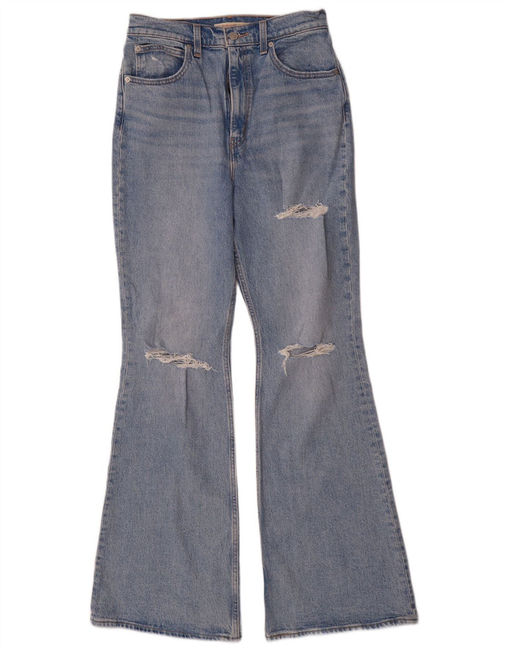Damskie jeansy Levi's z wysokim stanem, rozkloszowane W29 L32, niebieska bawełna