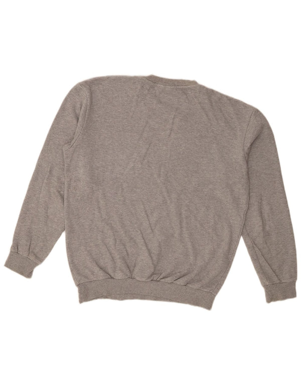 Męski sweter Zara z okrągłym dekoltem, średnioszary, bawełniany