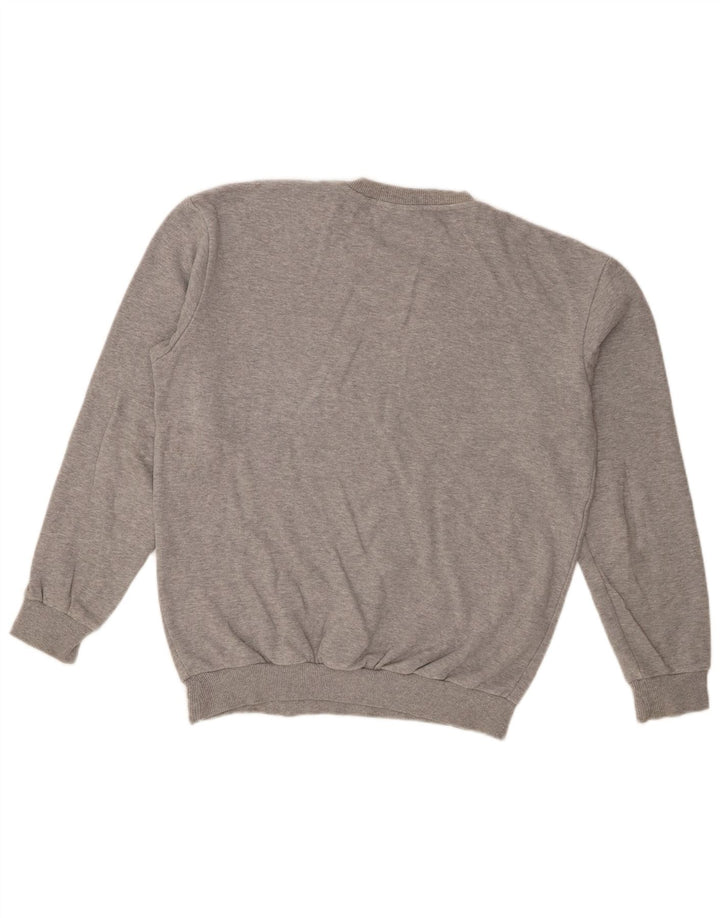 Męski sweter Zara z okrągłym dekoltem, średnioszary, bawełniany