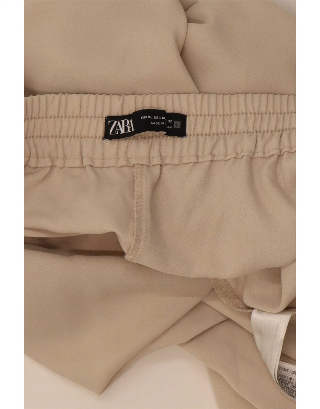 Krótkie spodnie damskie Zara XL W34 L26 Beżowy poliester