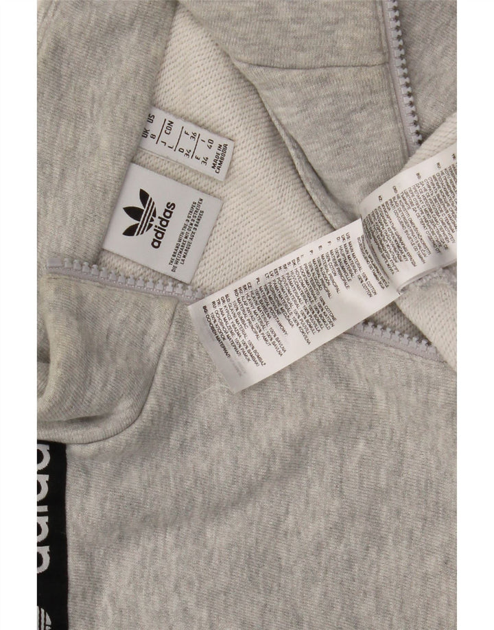 Damska bluza Adidas Oversized Graphic Zip Neck Sweter UK 8 Small Grey
