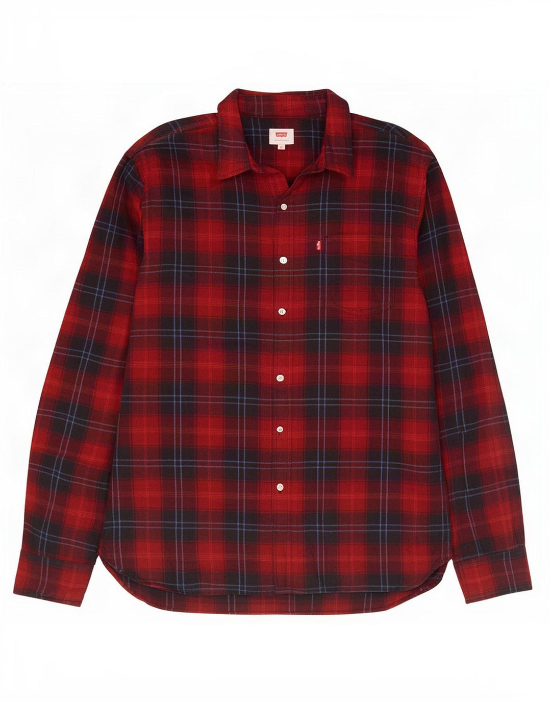 Męska koszula flanelowa Levi's, bawełniana w czerwoną kratę